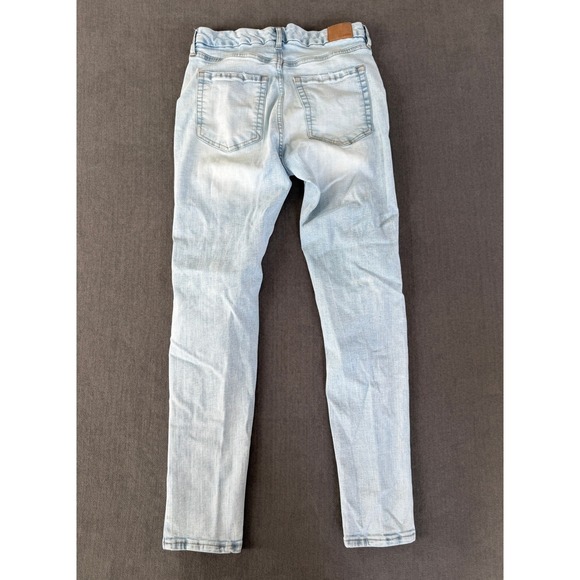 Aeropostale High Rise Curvy Jegging Jeans Womens 10 Light Wash Grunge Y2K - Picture 2 of 8